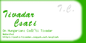 tivadar csati business card